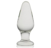 Plug en verre Romance Transparent 9.5 x 3.8cm Plug en verre Romance Transparent 9.5 x 3.8cm