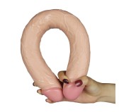 Double Dildo Realistic Slim 44 x 4.5cm