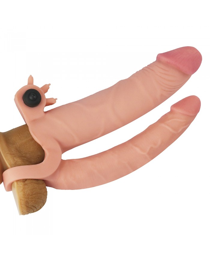 Gaine de pénis Double Pénis 16 x 3.4 cm Gaine de pénis Double Pénis 16 x 3.4 cm