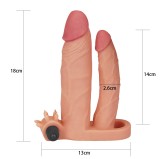 Gaine de pénis Double Pénis 16 x 3.4 cm Gaine de pénis Double Pénis 16 x 3.4 cm