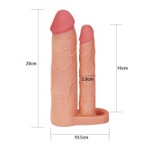 Gaine de pénis Double Penis 18 x 4 cm Gaine de pénis Double Penis 18 x 4 cm