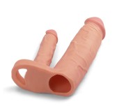 Gaine de pénis Double Penis 18 x 4 cm Gaine de pénis Double Penis 18 x 4 cm