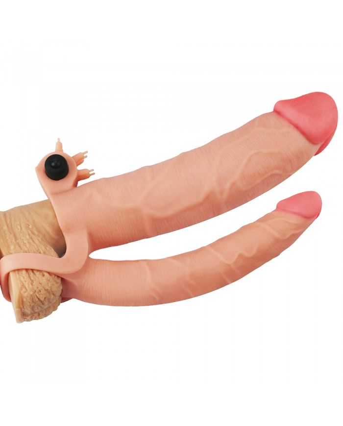 Gaine de pénis Double Penis 19 x 5 cm Gaine de pénis Double Penis 19 x 5 cm