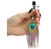 Pinces pour les tétons avec Plume de Paon Pinces pour les tétons avec Plume de Paon