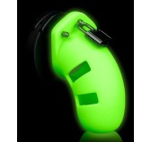 Cage de chasteté phosphorescente Glow Cage 9.5 x 3.5cm Cage de chasteté phosphorescente Glow Cage 9.5 x 3.5cm