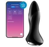 Plug vibrant connecté Rotator Plug Satisfyer 10 x 4cm Noir