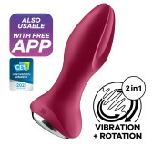 Plug vibrant connecté Rotator Plug Satisfyer 10 x 4cm Fuchsia