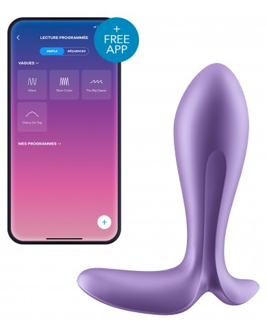 Plug connecté Intensity Plug Satisfyer 7 x 2.5cm Mauve