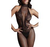 Combinaison sexy Fishnet & Lace Noir