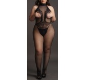 Combinaison ouverte Grande Taille Eryn - Noir