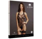 Body ouvert effet porte-jarretelles Jade - Noir Body ouvert effet porte-jarretelles Jade - Noir
