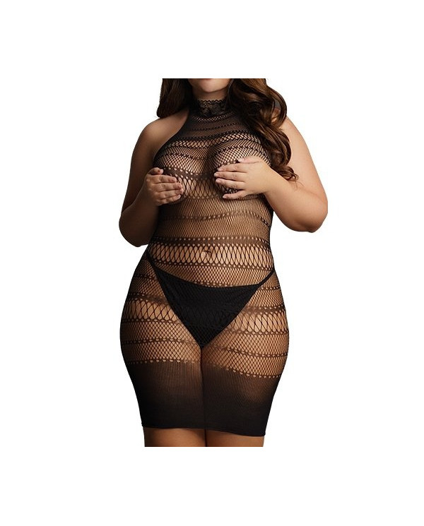 Robe sexy Grande Taille HIGH LACE Noire