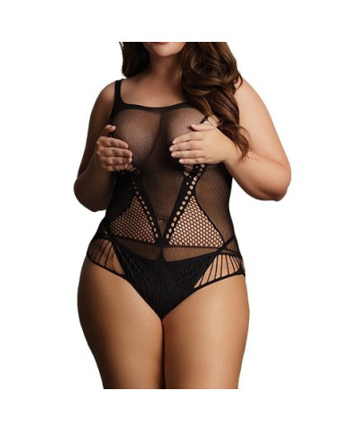 Body Grande Taille CONTRAST NET Noir