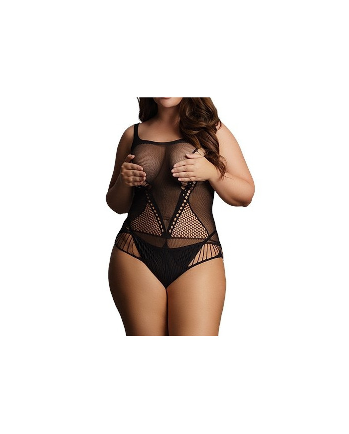 Body Grande Taille CONTRAST NET Noir