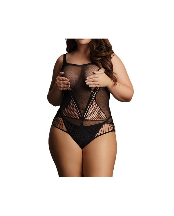 Body Grande Taille CONTRAST NET Noir