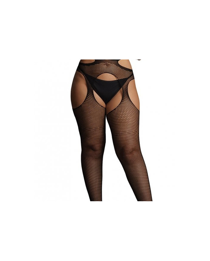 Collants Résille Grande taille STRAPPY Noirs