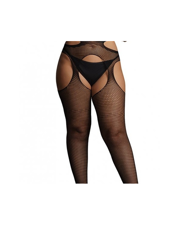 Collants Résille Grande taille STRAPPY Noirs