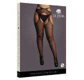 Collants Résille Grande taille STRAPPY Noirs