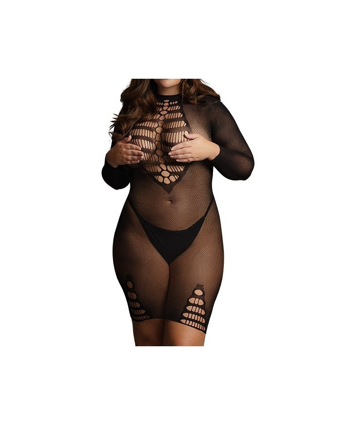 Robe sexy Grande Taille LONG SLEEVE Noire