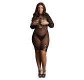 Robe sexy Grande Taille LONG SLEEVE Noire