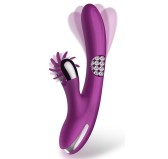 Vibro Rabbit Rotating Double 10 x 3.5cm Violet