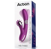 Vibro Rabbit Rotating Double 10 x 3.5cm Violet