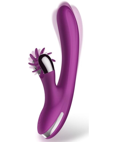 Vibro Rabbit Vibrating Double 10 x 3.5cm Violet