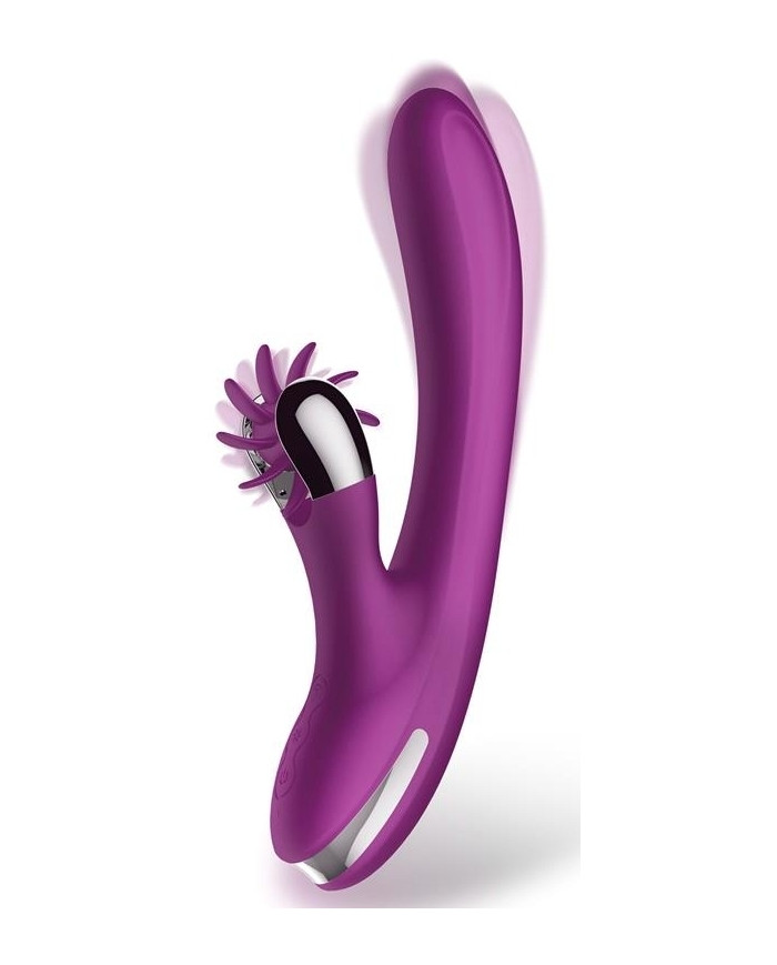 Vibro Rabbit Vibrating Double 10 x 3.5cm Violet