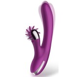 Vibro Rabbit Vibrating Double 10 x 3.5cm Violet