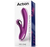 Vibro Rabbit Vibrating Double 10 x 3.5cm Violet