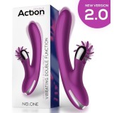 Vibro Rabbit Vibrating Double 10 x 3.5cm Violet