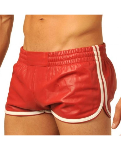 Short en cuir Fist Rouge-Blanc