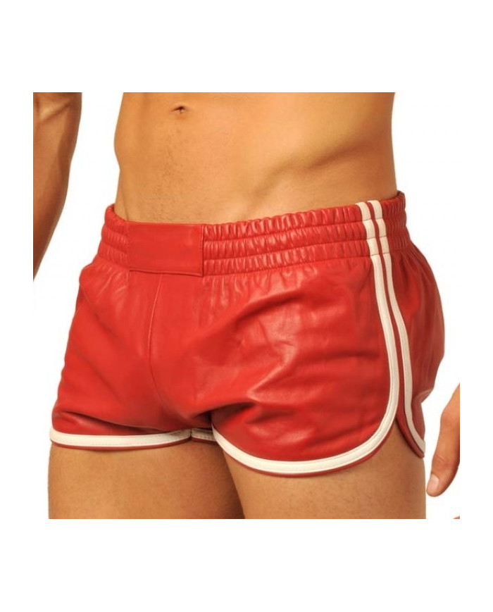 Short en cuir Fist Rouge-Blanc