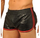 Short en cuir Fist Noir-Rouge