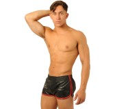 Short en cuir Fist Noir-Rouge