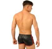 Short en cuir Fist Noir-Rouge