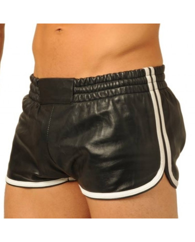 Short en cuir Fist Noir-Blanc