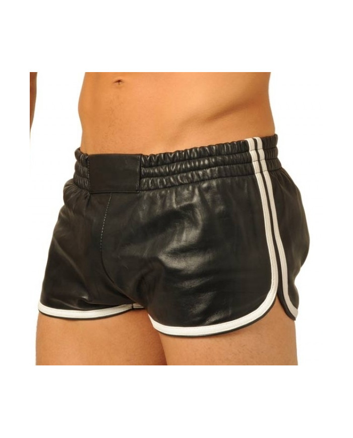 Short en cuir Fist Noir-Blanc