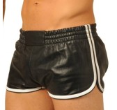 Short en cuir Fist Noir-Blanc