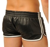 Short en cuir Fist Noir-Blanc