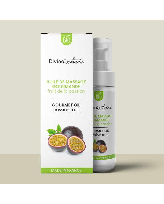Huile sèche massage BIO léchable Fruit de la passion Huile sèche massage BIO léchable Fruit de la passion