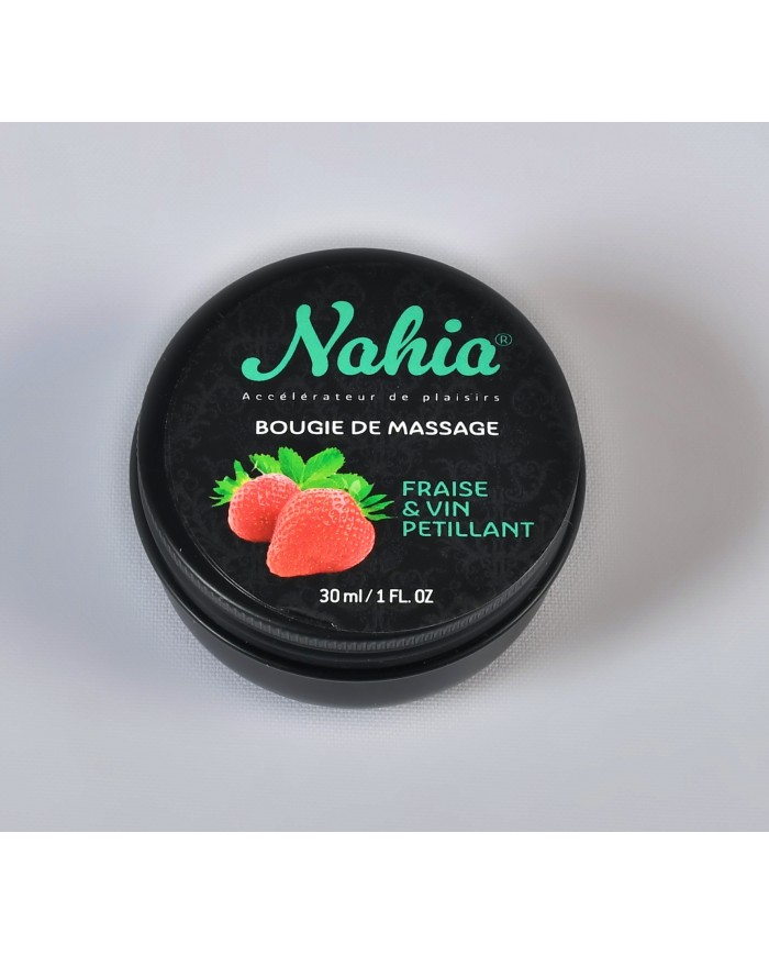 NAHIA - Bougie de massage Fraise vin pétillant NAHIA - Bougie de massage Fraise vin pétillant