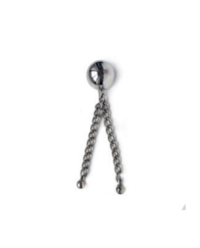 Boule Vaginale En Métal Avec Double Chaîne. Boule Vaginale En Métal Avec Double Chaîne.