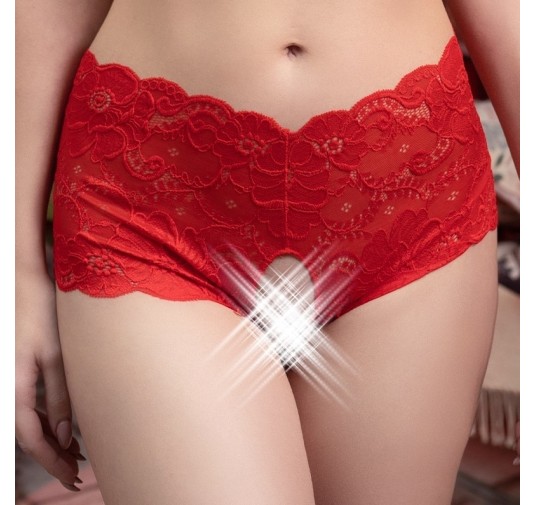 Culotte Dentelle ouverte Frida Rouge