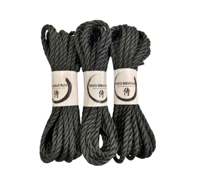Lot de 3 cordes de shibari noire