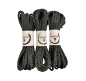 Lot de 3 cordes de shibari noire