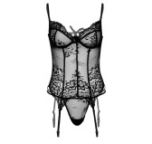 Body Porte-Jarretelles + String Cami Garter Noir