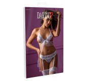 Ensemble 2 Pièces Soutien-Gorge et Porte-Jarretelles Blanc