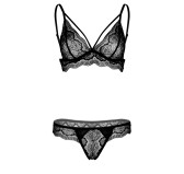 Ensemble Lace Bra 2 Pièces Noir