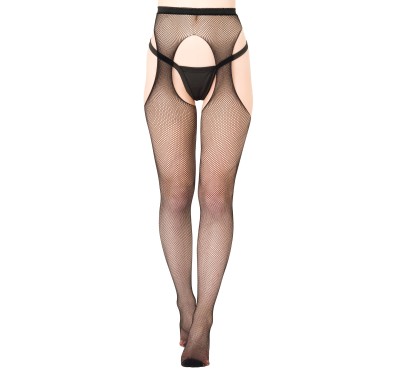 Collants Fishnet Suspender Noirs